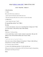 Tải Unit 7 lớp 7 Skills 1 - Tiếng Anh 7 Unit 7 Traffic| Giải bài tập SGK tiếng Anh lớp 7 Unit 7 Skills 1