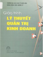 Giáo trình lý thuyết quản trị kinh doanh mai văn bưu, phan kim chiến và những người khác 