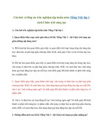 Tải Câu hỏi và đáp án trắc nghiệm tập huấn môn Tiếng Việt sách Chân trời sáng tạo - Đáp án bài tập trắc nghiệm tập huấn SGK mới