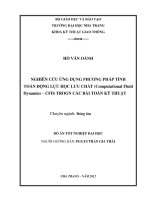 Nghiên cứu ứng dụng phương pháp tính toán động lực học lưu chất (computational fluid dynamics CFD) trong các bài toán kỹ thuật 