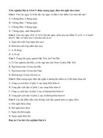 Tải Trắc nghiệm Địa lí 6 bài 9 - Hiện tượng ngày đêm dài ngắn theo mùa