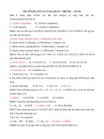 Tải Trắc nghiệm Hóa học lớp 11: Dẫn xuất Halogen - Phenol - Ancol - Bài tập trắc nghiệm Hóa học lớp 11 có đáp án