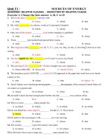 tiếng anh k11 nội dung tuần 12 đến 622021 unit 11 sources of energy  thpt long trường