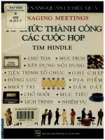Tổ chức thành công các cuộc họp  tim hindle; lê ngọc phương anh biên dịch 