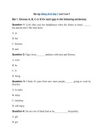 Tải Trắc nghiệm Tiếng Anh lớp 7 mới Unit 9 phần Writing - Bài tập tiếng Anh 7 theo từng unit có đáp án