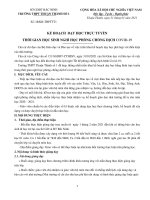 Lịch công tác tuần 03 - HK 2, kế hoạch dạy học trực tuyến cùng TKB của học sinh, GV