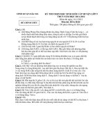Download Đề thi chọn học sinh giỏi cấp huyện môn hóa học lớp 9-2011 2012