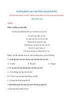 Tải Bộ đề thi giữa kì 1 lớp 2 môn Tiếng Việt năm 2020-2021 - Đề kiểm tra giữa học kì 1 lớp 2 có đáp án