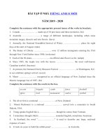 Tải Bài ôn tập ở nhà nghỉ phòng chống dịch bệnh môn tiếng Anh lớp 8 mới - Ôn tập tiếng Anh 8 mới