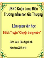 Lĩnh vực PTNN .Truyện: Truyện trong vườn