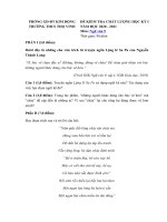 Tải Đề thi học kì 1 Văn 9 Trường THCS Thọ Vinh, Kim Động năm 2020 - 2021 - Đề thi học kì 1 lớp 9 môn Ngữ văn