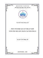 Phân tích hiệu quả kỹ thuật nghề nuôi tôm thẻ chân trắng tại tỉnh ninh thuận  