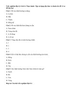 Tải Trắc nghiệm Địa lí 6 bài 6 - Thực hành: Tập sử dụng địa bàn và thước đo để vẽ sơ đồ lớp học