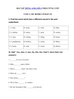 Tải Trắc nghiệm tiếng Anh 6 Unit 2 My home - Bài tập Unit 2 lớp 6 My home có đáp án