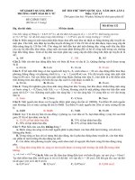 Tải Đề thi thử THPT Quốc gia môn Vật lý lần 2 năm 2015 trường THPT Đào Duy Từ, Quảng Bình - Đề thi thử đại học môn Vật lý có đáp án
