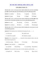 Tải Đề luyện thi THPT Quốc gia môn tiếng Anh năm 2020 số 15 - Đề thi tốt nghiệp THPTQG môn Anh có đáp án