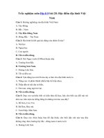 Tải Trắc nghiệm Địa lí 8 bài 28 - Đặc điểm địa hình Việt Nam