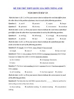 Tải Đề thi thử THPT Quốc Gia lần 2 năm 2019 môn Tiếng Anh trường Đại học Ngoại Thương Hà Nội - Đề thi THPT Quốc Gia môn Tiếng Anh có đáp án