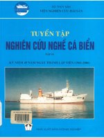 Tuyển tập các công trình nghiên cứu nghề cá biển  tập IV  bộ thủy sản  viện nghiên cứu hải sản 