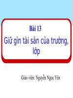 BGĐT - 1A9 - Tuần 14 - Yên