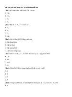 Tải Trắc nghiệm Hóa học 8 bài 20 - Tỉ khối của chất khí