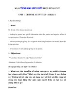 Tải Tiếng Anh lớp 8 Unit 1 Skills 1 - Soạn Skills 1 Unit 1 lớp 8 đầy đủ nhất