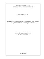 Nghiên cứu tổng hợp chất hoạt động bề mặt siêu hoạt tính để xử lý tẩy sạch cặn dầu