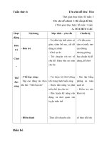 GIÁO ÁN TUẦN 6- BÉ CẦN GÌ ĐỂ LỚN LÊN VÀ KHỎE MẠNH