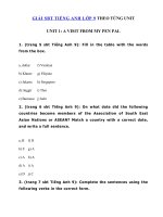 Tải Giải SBT tiếng Anh lớp 9 Unit 1: A visit from a pen pal hệ 7 năm - Giải sách bài tập tiếng Anh 9 Unit 1 Visit from a pen pal chi tiết nhất