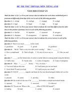 Tải Đề luyện thi THPT Quốc gia môn tiếng Anh năm 2020 số 9 - Đề thi THPT Quốc gia môn Anh có đáp án