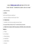 Tải Unit 3 lớp 10 Communication and Culture - Soạn tiếng Anh 10 Unit 3 Music Comunication and Culture đầy đủ nhất