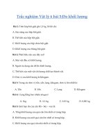 Tải Trắc nghiệm Vật lý 6 bài 5 - Đo khối lượng