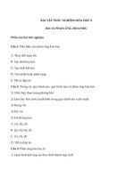 Tải Trắc nghiệm Hóa học 8 bài 13 - Phản ứng hóa học