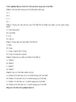 Tải Trắc nghiệm Địa lí 6 bài 10 - Cấu tạo bên trong của Trái Đất