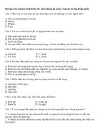 Tải Trắc nghiệm Sinh học 8 bài 36: Tiêu chuẩn ăn uống. Nguyên tắc lập khẩu phần - Bài tập trắc nghiệm Sinh học 8 có đáp án