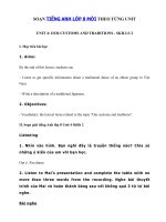 Tải Unit 4 lớp 8 Skills 2 - Tiếng Anh 8 Unit 4 Our customs and traditions | Giải bài tập SGK tiếng Anh 8 mới Unit 4 Skills 2