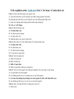 Tải Trắc nghiệm môn Lịch sử 6 bài 1 - Sơ lược về môn lịch sử