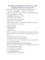 Tải Trắc nghiệm môn Lịch sử 8 bài 30 - Phong trào yêu nước chống Pháp từ đầu thế kỉ XX đến năm 1918