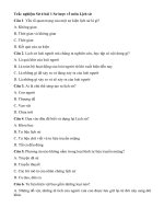 Tải Trắc nghiệm Lịch sử 6 bài 1 - Sơ lược về môn Lịch sử