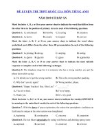 Tải Ôn thi THPT Quốc gia năm 2019 môn Tiếng Anh số 39 - Đề thi tốt nghiệp THPT 2019 môn Tiếng Anh có đáp án