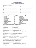 Tải Bài tập Tiếng Anh lớp 7 chương trình mới Unit 3: Community service (số 2) - Bài tập tiếng Anh lớp 7 theo từng unit