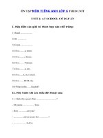 Tải Bài tập tự luận tiếng Anh lớp 6 Unit 2: At School hệ 7 năm - Bài tập Unit 2 lớp 6 At school có đáp án