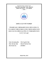 Tìm hiểu quy trình kiểm toán tiền lương và các khoản trích theo lương trong kiểm toán báo cáo tài chính tại công ty TNHH kiểm toán và tư vấn ac  