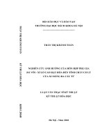 Nghiên cứu ảnh hưởng của hỗn hợp phụ gia đá vôi xỉ lò cao hạt hóa đến tính chất cơ lý của xi măng đa cấu tử