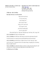 Tải Đề thi học kì 1 Văn 9 Phòng GD&ĐT Thanh Liêm năm 2020 - Đề thi học kì 1 lớp 9 môn Ngữ văn