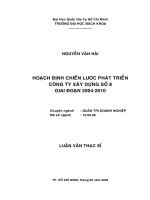 Hoạch định chiến lược phát triển công ty xây dựng số 8 giai đoạn 2004   2010 