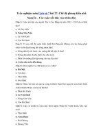 Tải Trắc nghiệm môn Lịch sử 7 bài 27 (tiếp) - Chế độ phong kiến nhà Nguyễn