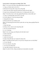 Tải Trắc nghiệm Lịch sử lớp 8 bài 2 - Cách mạng tư sản Pháp (1789 -1794)