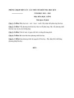 Download Cấu trúc đề thi hóa học 8- HKII 2011 2012
