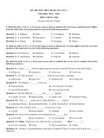 Tải Đề thi thử THPT Quốc gia môn Tiếng Anh năm 2015 (đề 3) - Đề thi thử đại học môn Tiếng Anh có đáp án